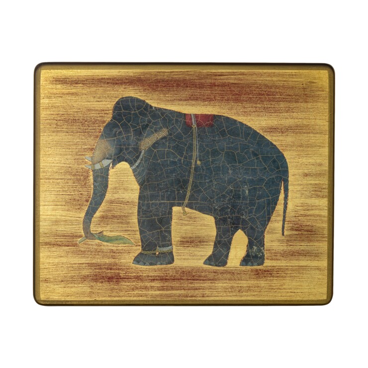 Small Tablemats, Indian Elephants on distressed gold leaf    £41