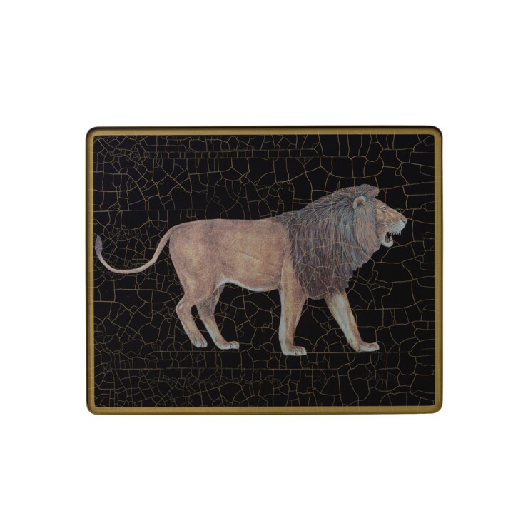 Small Tablemat, Lion on black   £37