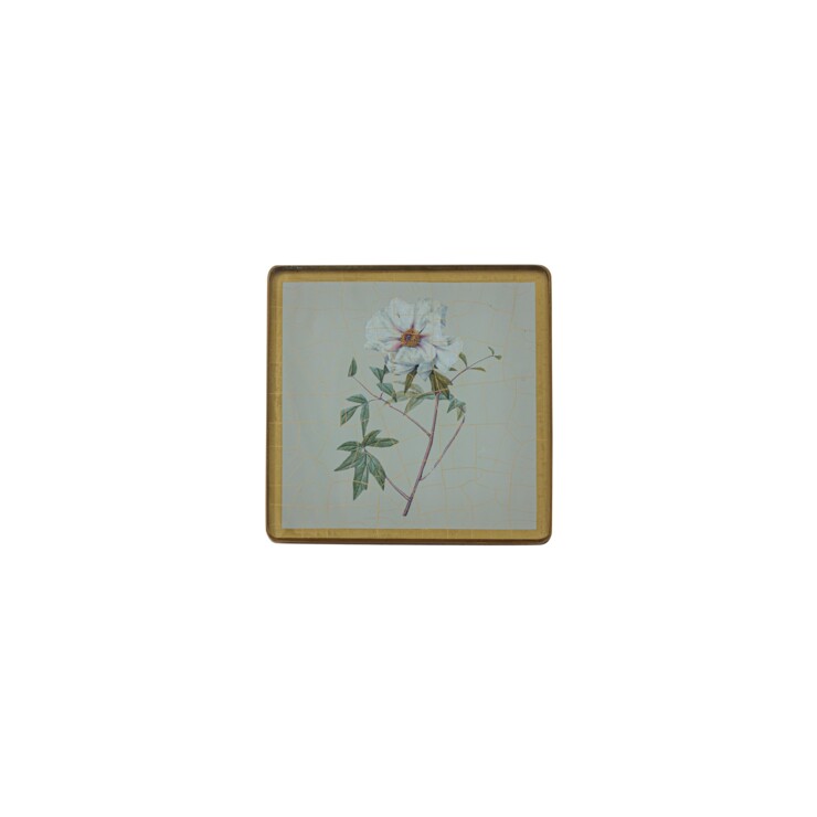 Square Coasters, Summer Flowers on Celedon    £23