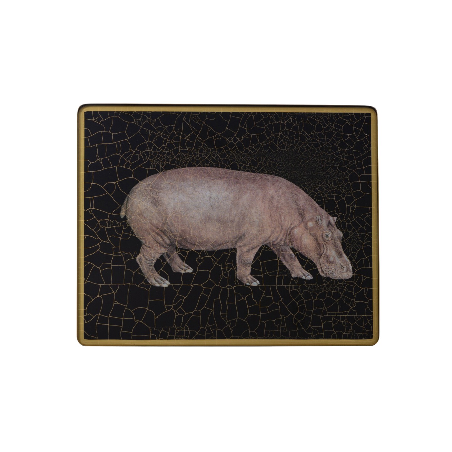 Small Tablemat, Hippo on black   £37