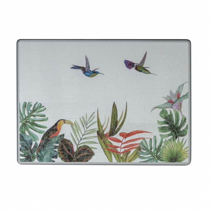Large Rectangular Tablemat Jungle Silver