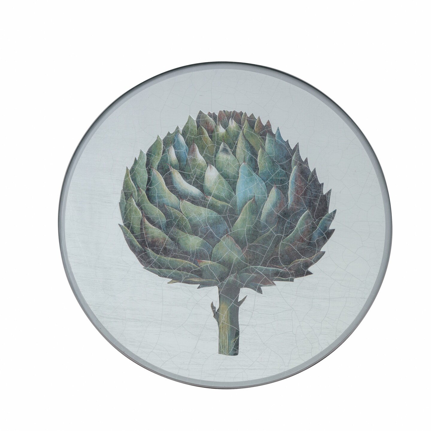 Round Tablemats, Artichoke on silver leaf    £45