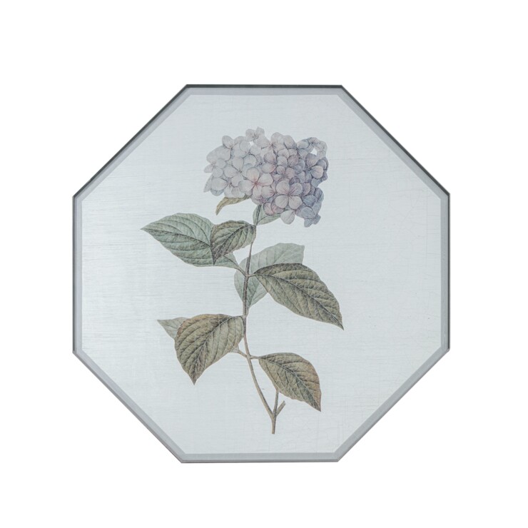 Small Octagonal Tablemats, Summer Flowers on silver leaf    £41