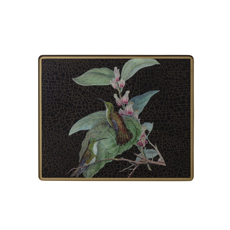 Small Tablemat, Hummingbirds on black    £37