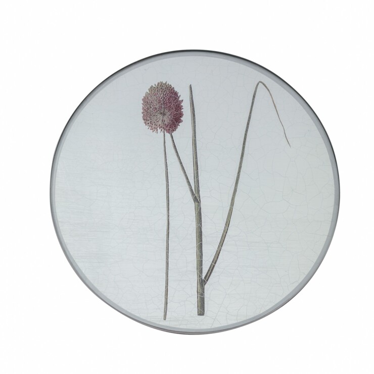 Round Tablemats, Allium on silver leaf    £45