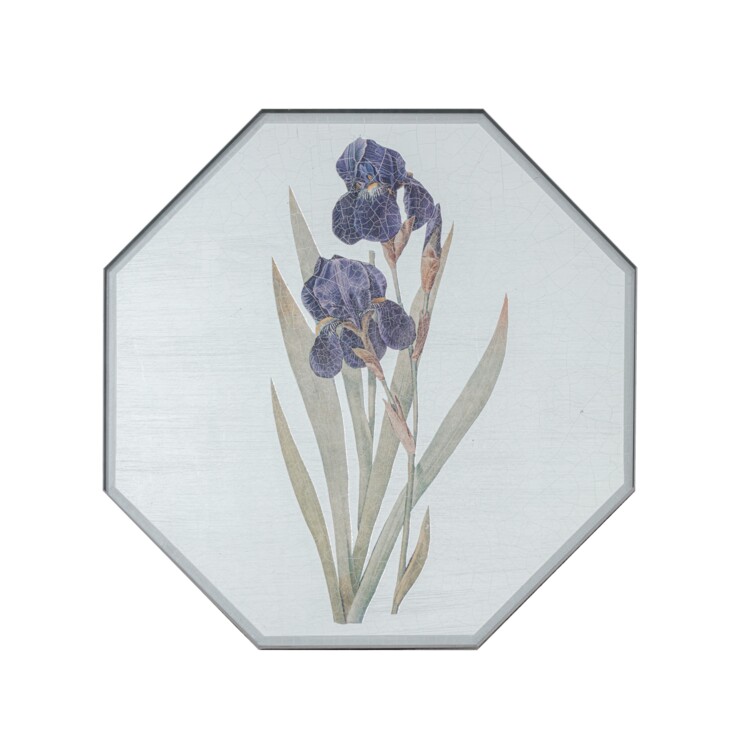 Small Octagonal Tablemats, Summer Flowers on silver leaf    £41