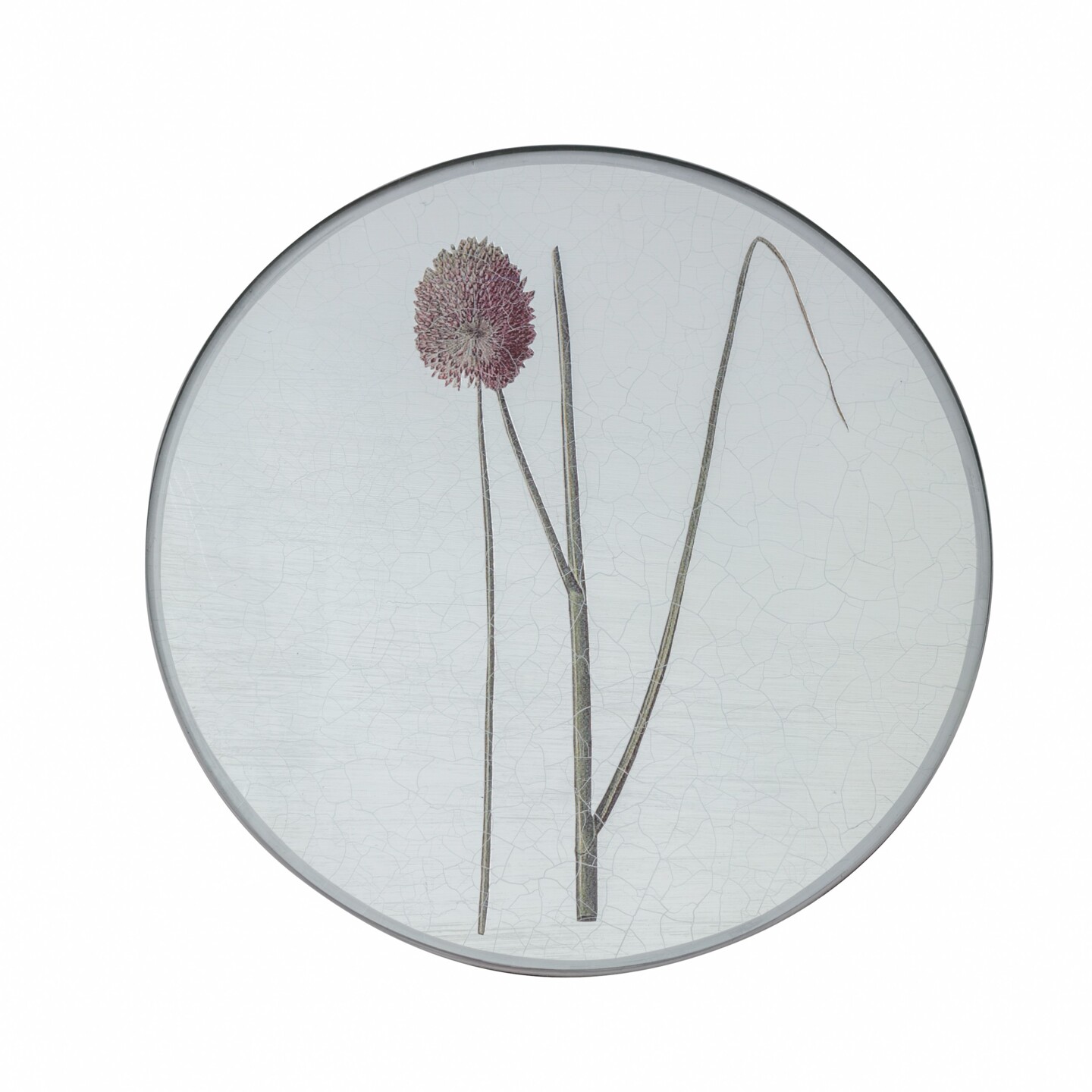 Round Tablemats, Allium on silver leaf    £45