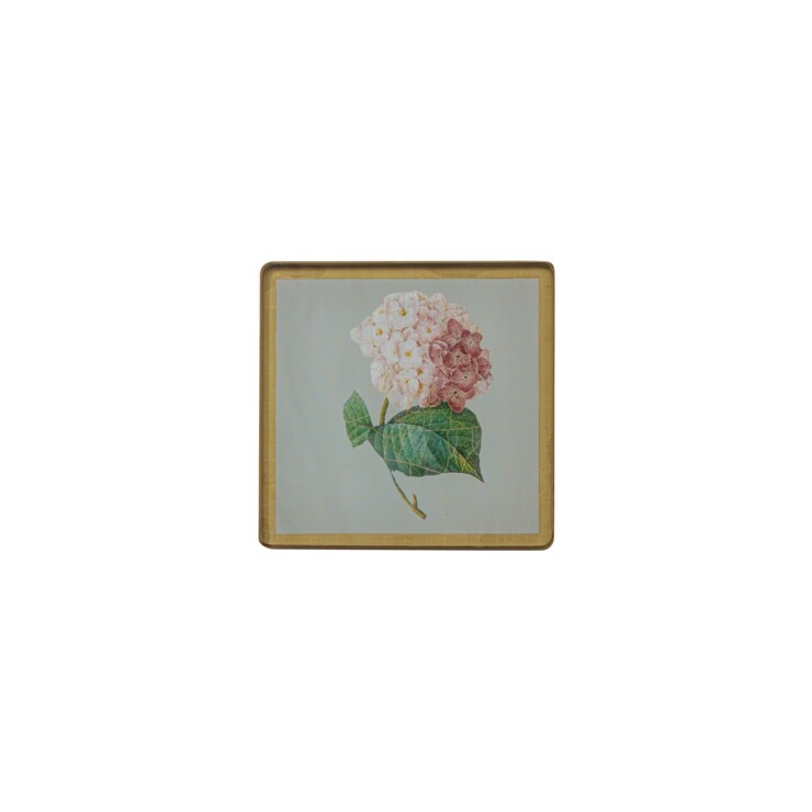 Square Coasters, Summer Flowers on Celedon    £23                  