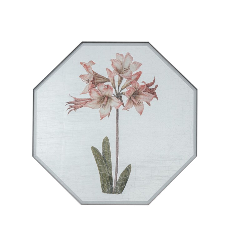Small Octagonal Tablemats, Summer Flowers on silver leaf    £41