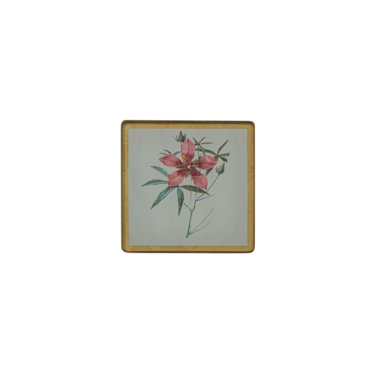 Square Coasters, Summer Flowers on Celedon    £23