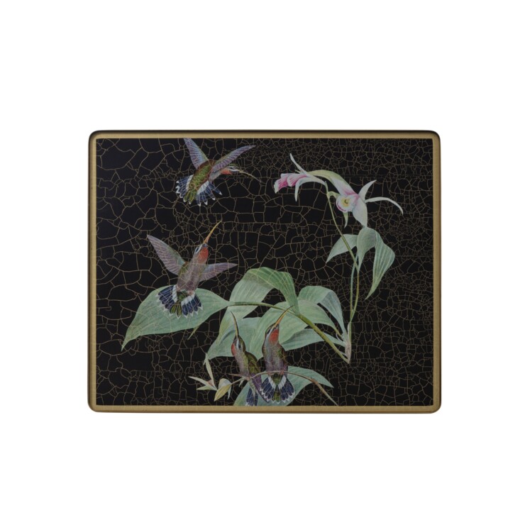 Small Tablemat, Hummingbirds on black    £37